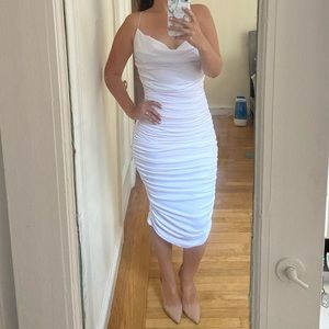 White mid dress.